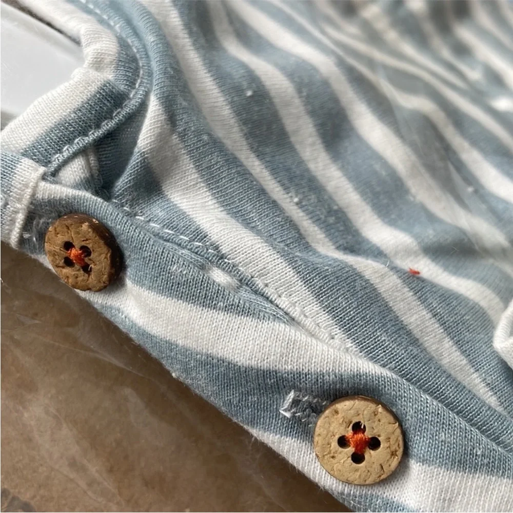 NWT First Wave Dillards Shirt Baby Blue/White Striped MSRP $18 Size: 12 mos - Picture 6 of 10